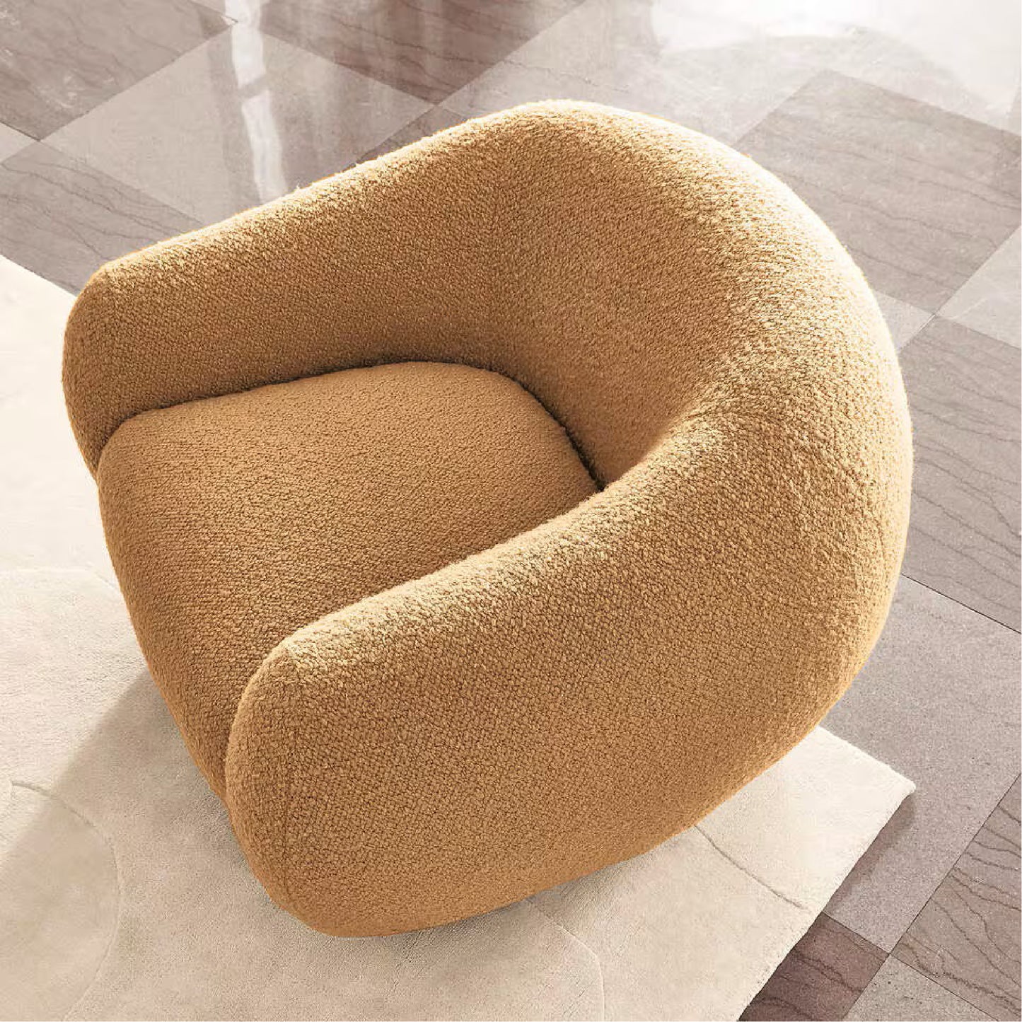 Lineo Camel Brown Armchair