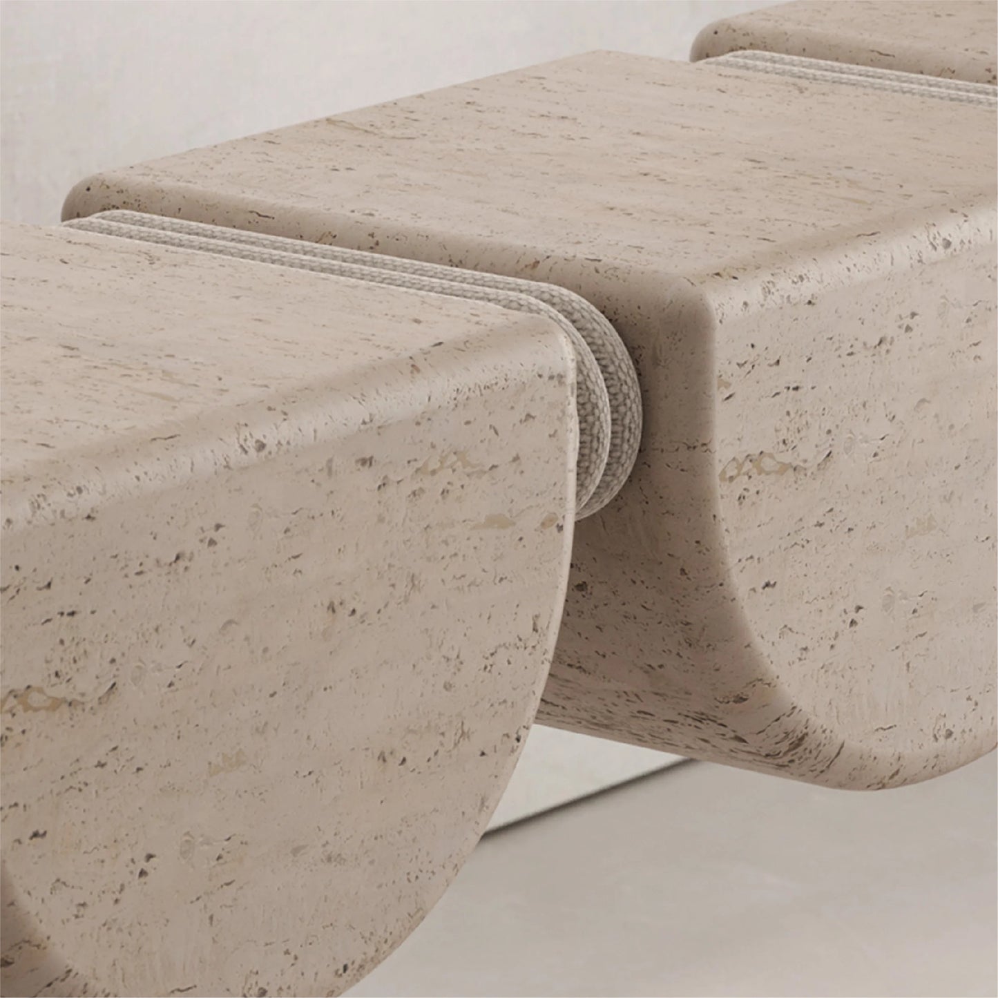 Lelong Natural Travertine Console Table