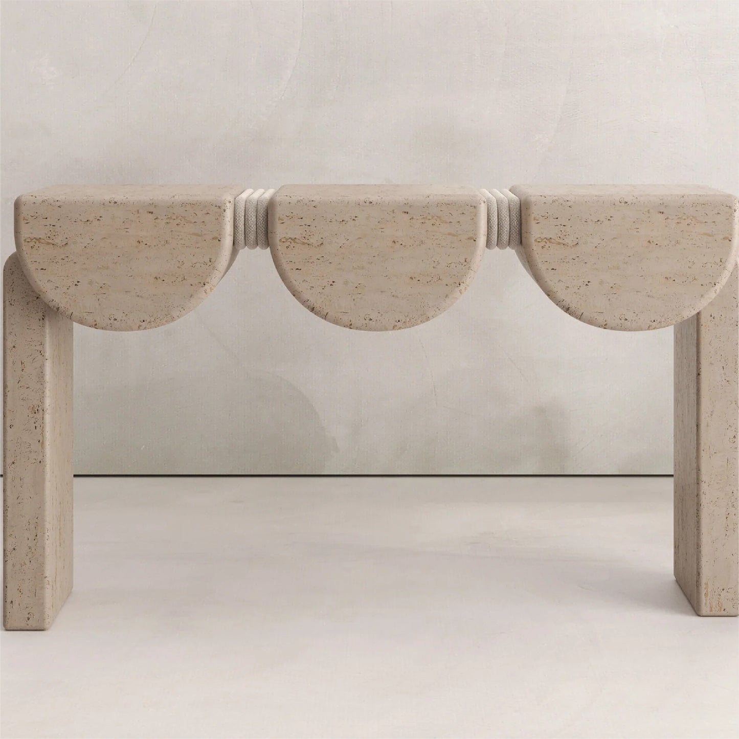 Lelong Natural Travertine Console Table