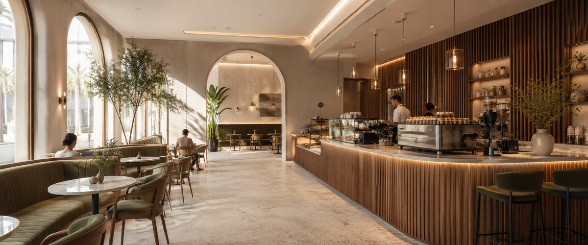 Cafe Interior Design in Dubai - T&T Studio