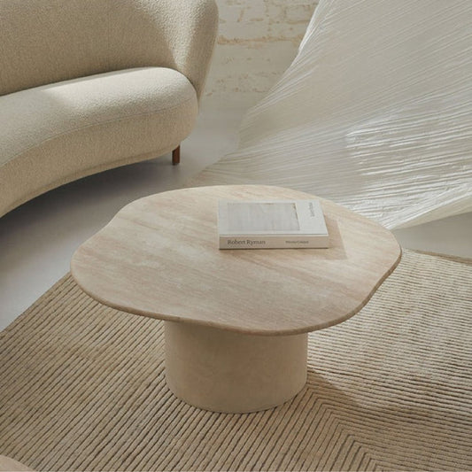 Anwar Travertine Marble Coffee Table