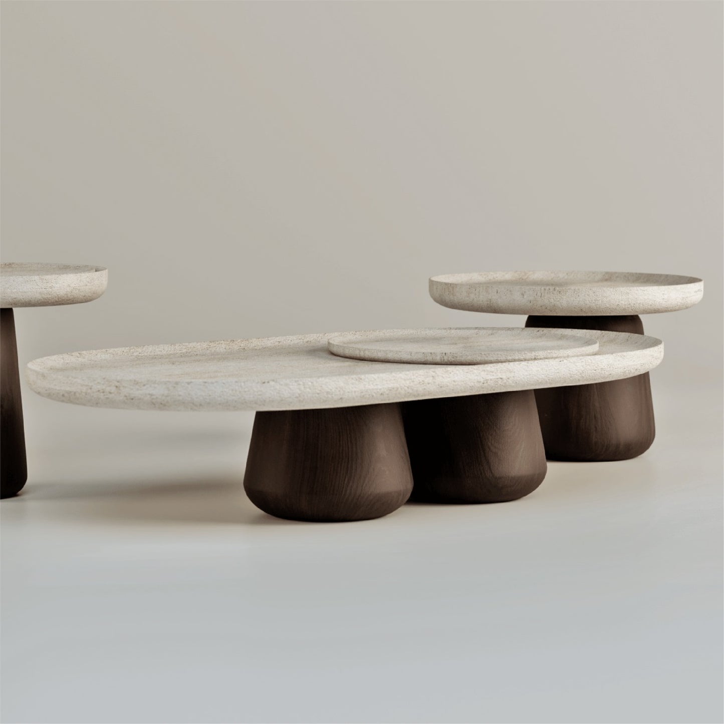 Al Qamar Travertine Marble Coffee Table