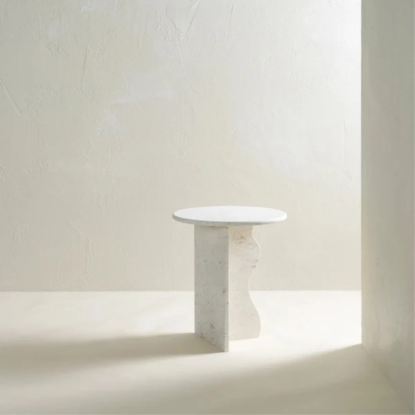 Al - Karim Calacatta White Side Table