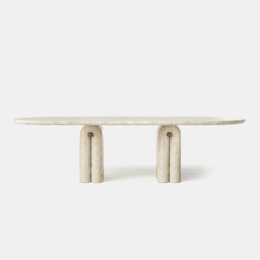 Amaar Travertine Marble Dining Table