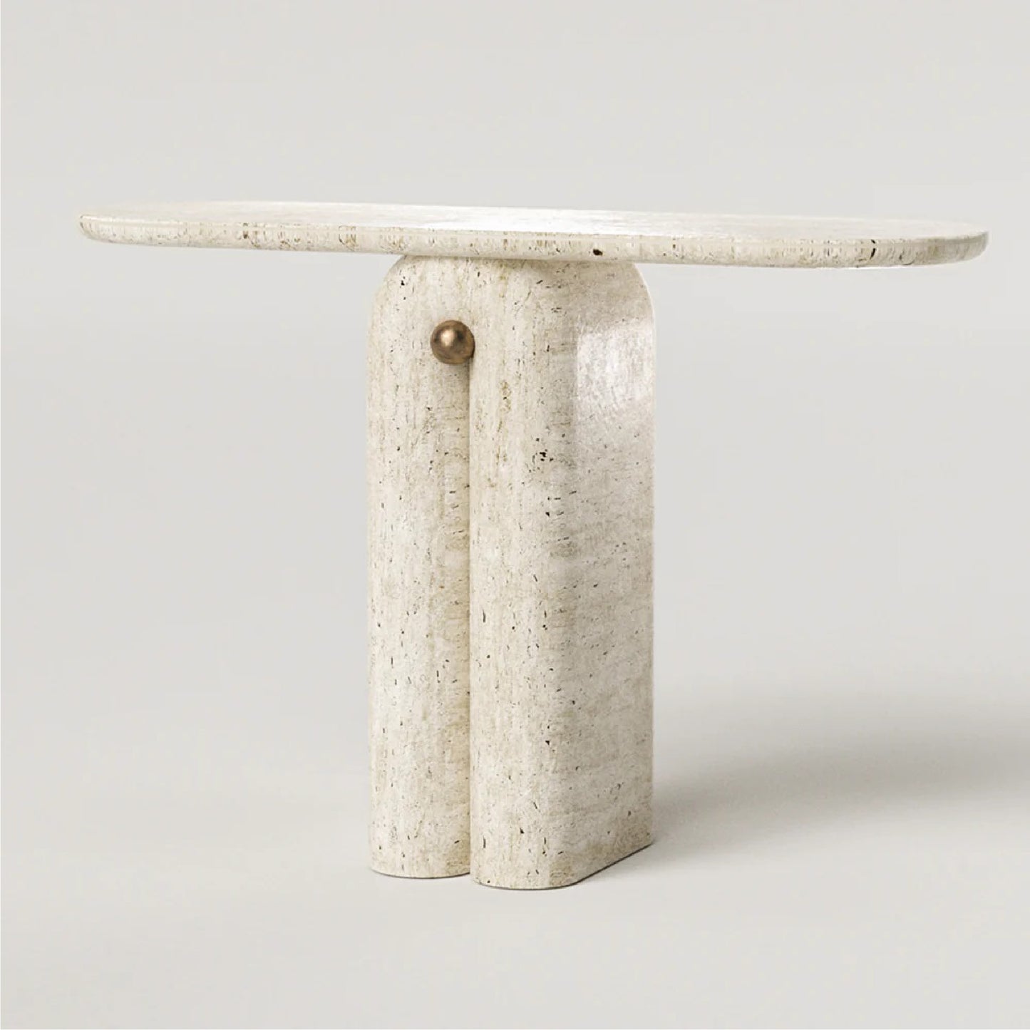 Amaar Travertine Marble Console Table