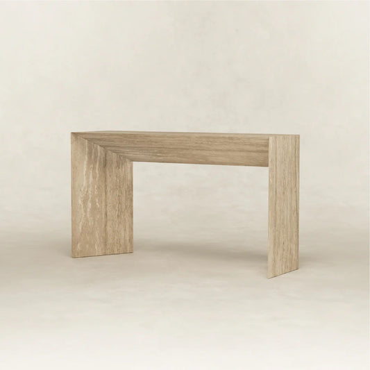 Halim Travertine Console Table